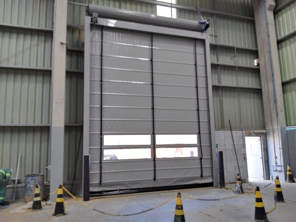 portas flexíveis de pvc portas rápidas de lona motor elétrico para portão industrial