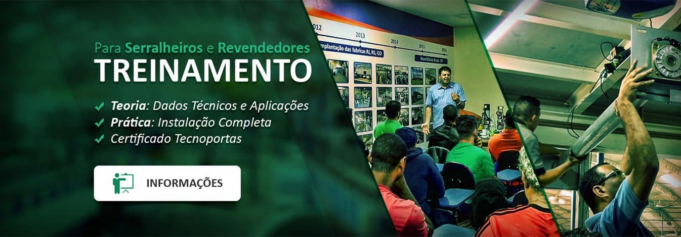 Treinamento Porta de enrolar Automática Tecnoportas